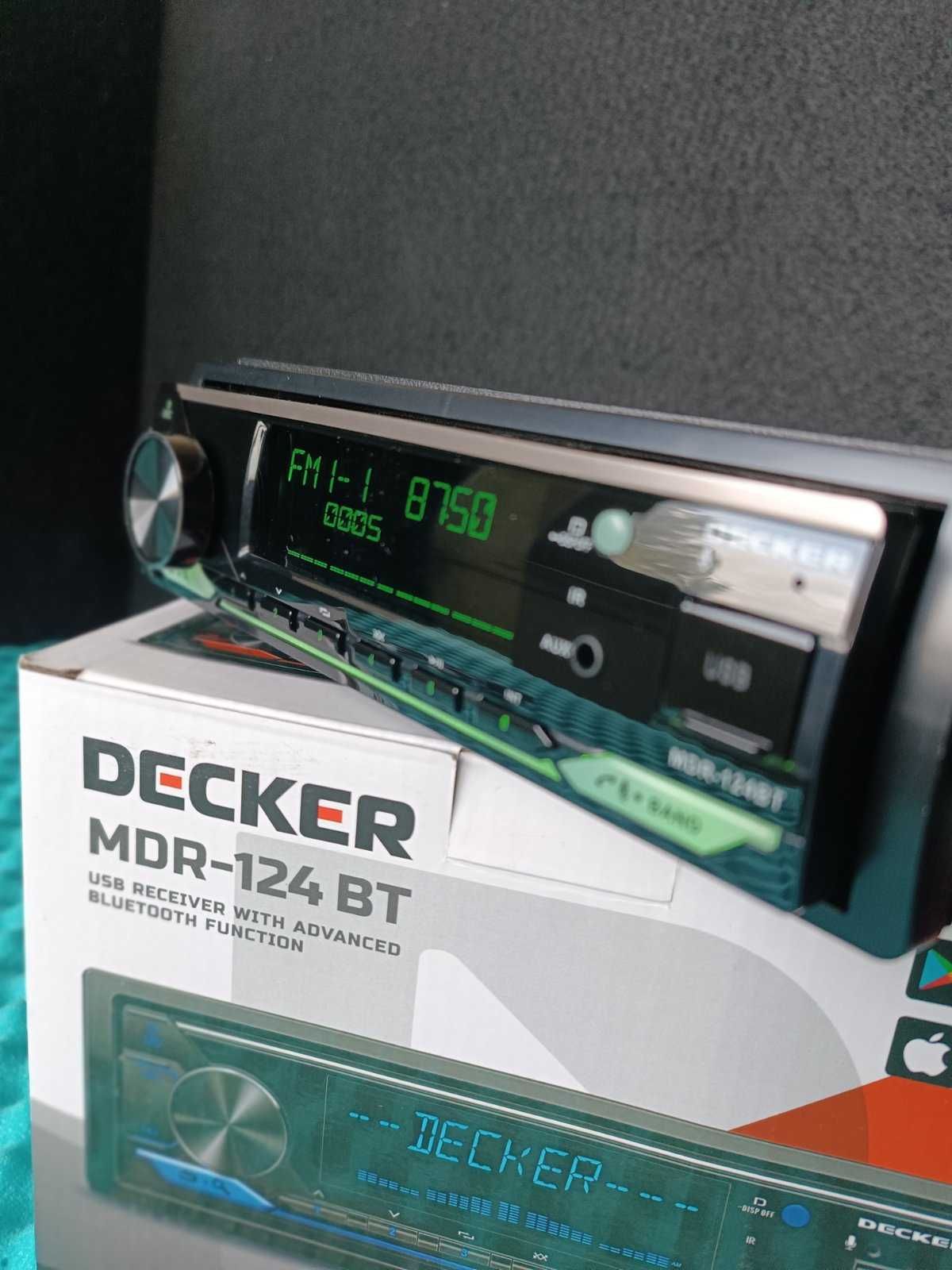 Автомагнітола Decker MDR-124 BT  з блютуз  Decker Audio 1ДІН