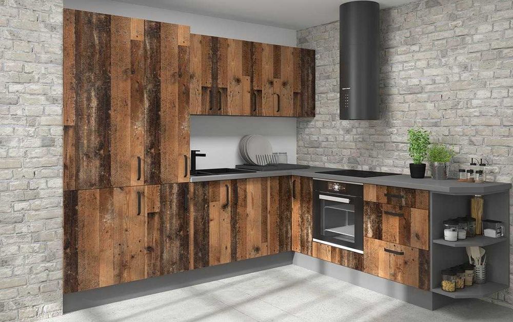 Meble kuchenne modułowe kuchnia RETRO/ANTRACYT