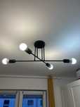 Lampa wiszaca sufitowa czarna 4-punktowa