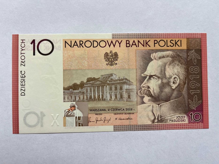 Banknot 10 zł 90 Rocznica Niepodległość Piłsudski NBP