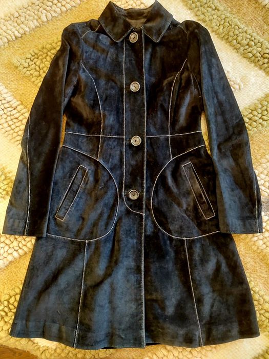 Замшевий плащ від H&M. Розмір 36/6