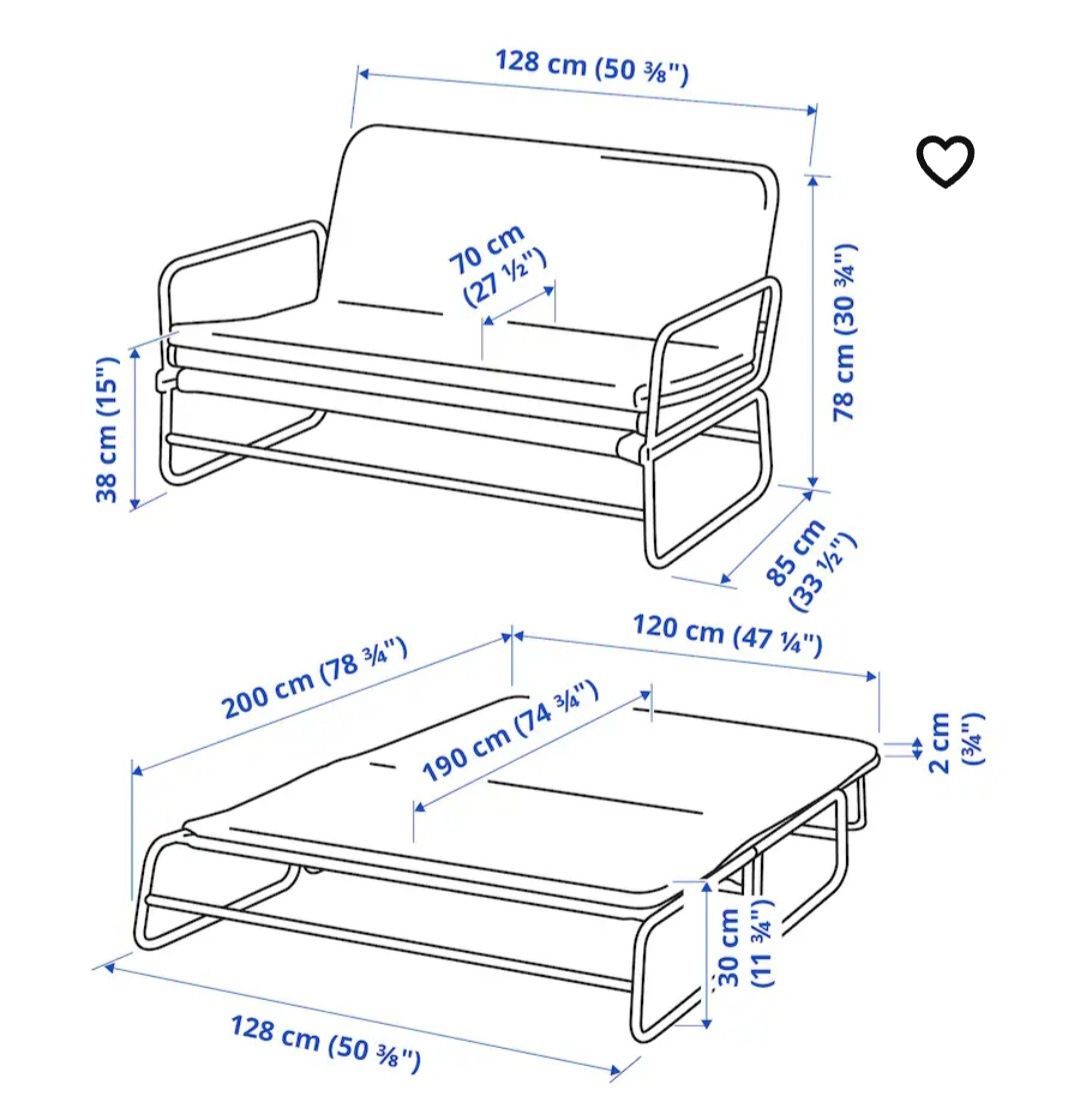 Sofá cama casal desdobrável