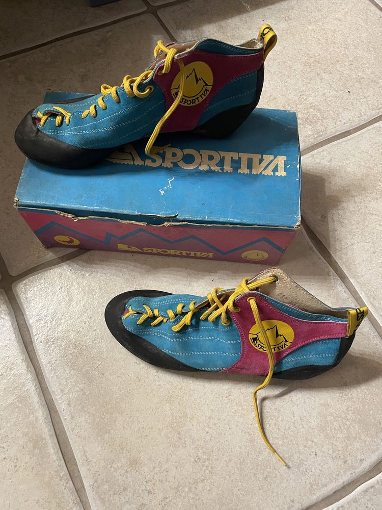 La sportiva buty do wspinaczki vintage retro rozmiar 45 uprząż lata 90