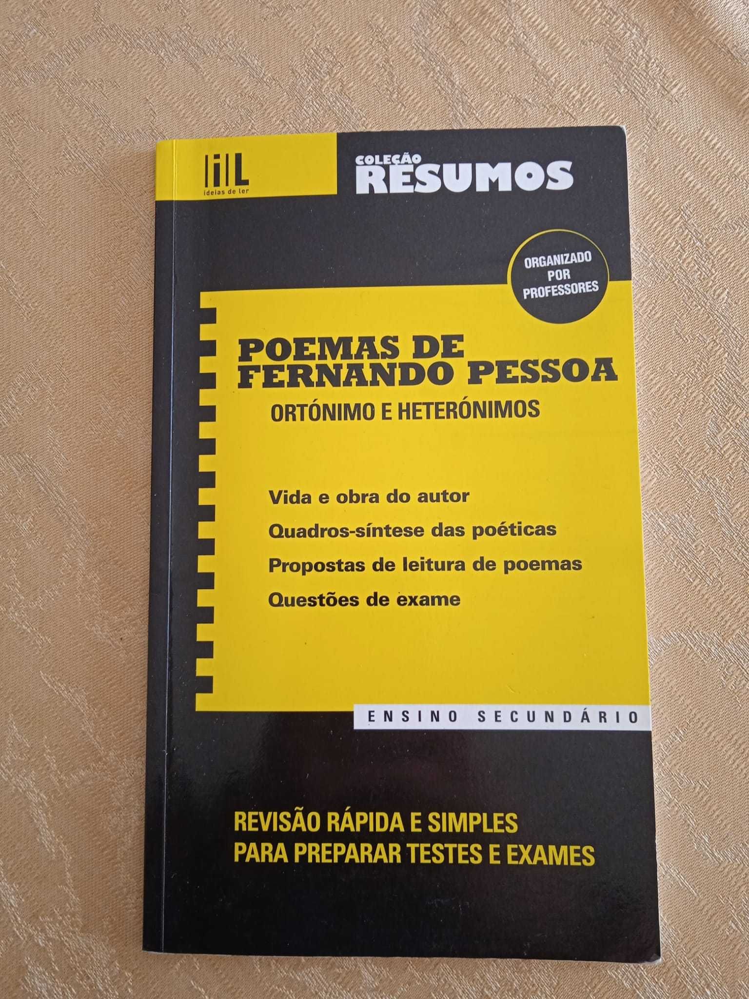 Resumos - Poemas de Fernando Pessoa 
Ortónimo e Heterónimos (NOVO)