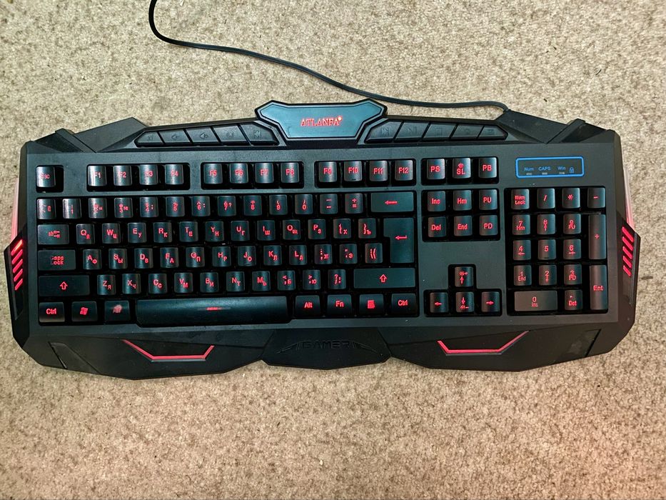 Ігровий комплект клавіатура та мишка. Дротовий, ледь, підсвічування.