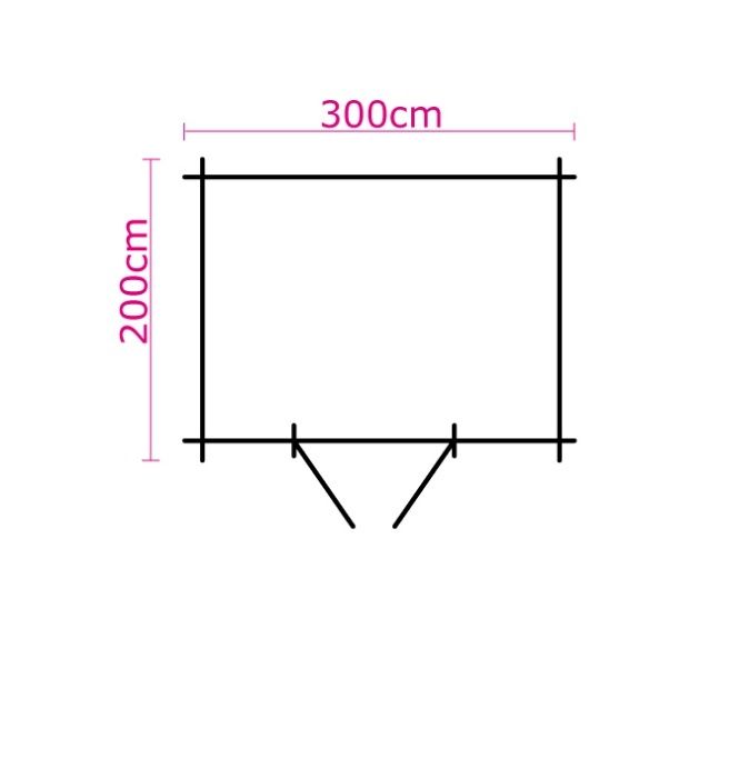 Domek drewniany ogrodowy narzędziowy 3x2m 34mm SUPER GRUBOŚĆ