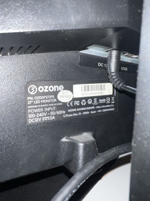 Monitor Ozone 27” 144hz