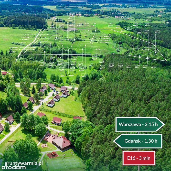 Działka Budowlana – Jezioro, LAS, WARMIA, GETRZWAŁD