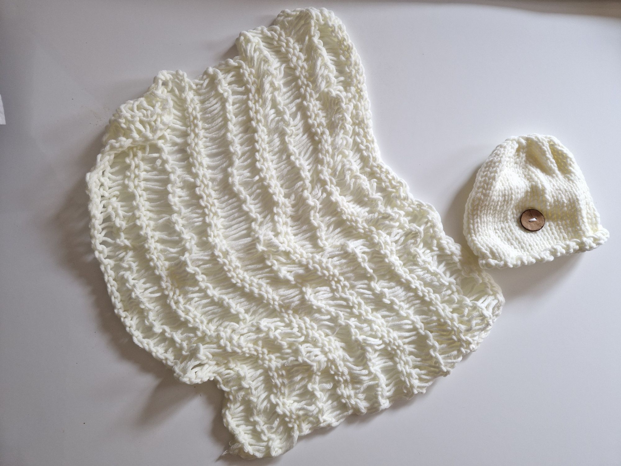 Gorro e manta bebé fotografia recém nascido