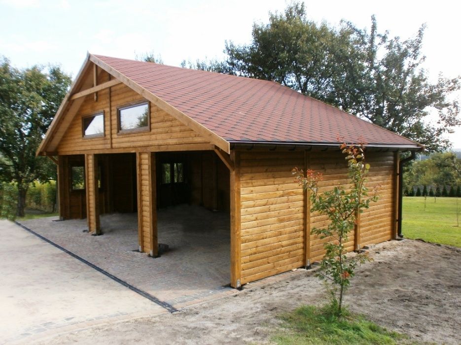 wiata drewniana,garaż,budynek gospodarczy,ogrodowy,magazyn,9x5m