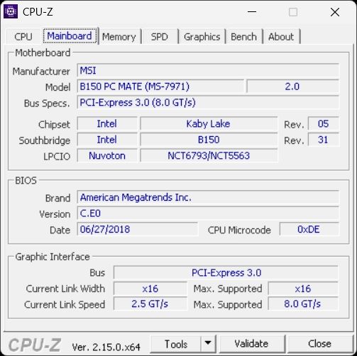 Комплект для пк MSI B150, i7-7700, DDR4-3200, башта