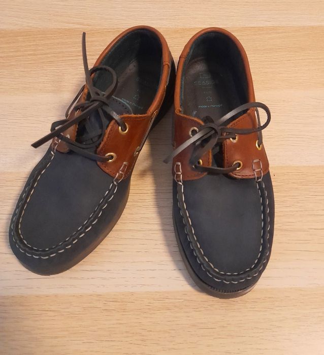 Sapatos mocassins de vela azul tam. 36
