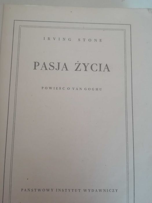 Pasja życia Irving Stone 1954