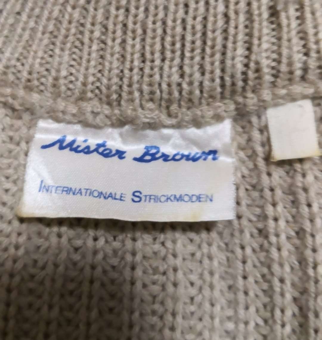 Dzianinowy golf sweter retro męski duży vintage bluza XL z Niemiec
