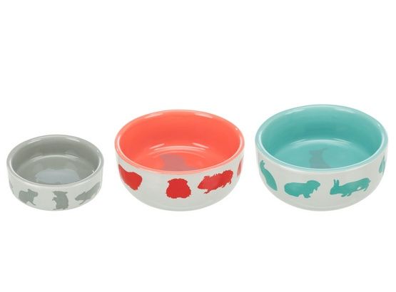 Ceramiczna miska dla królika zdobiona uroczym motywem 250ml / 11cm
