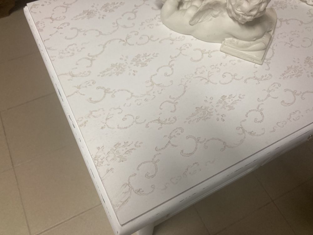 Komoda szafka na buty biała Shabby chic Prowansja retro