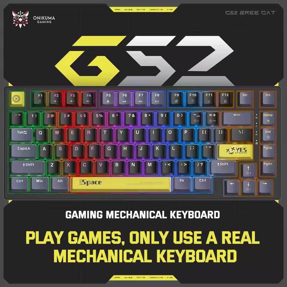 ‼️ NEW ‼️ Ігрова механічна клавіатура 75% ONIKUMA G52 RGB Backlit