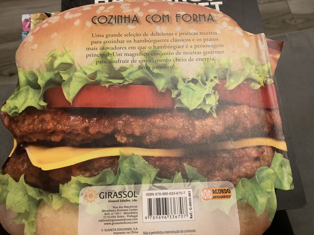 Livro de culinárias  HAMBURGUERES GOURMET