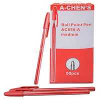 Ручка шариковая A-Chens-555 красная - ОПТ !