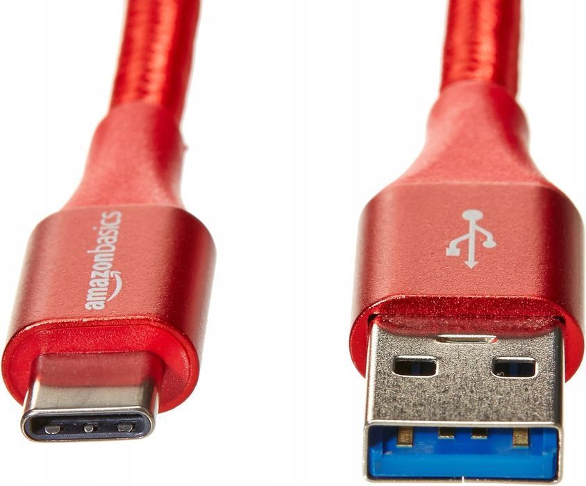 amazon basics kabel usb type-c do type-a 3.1 gen 2 czerwony opis