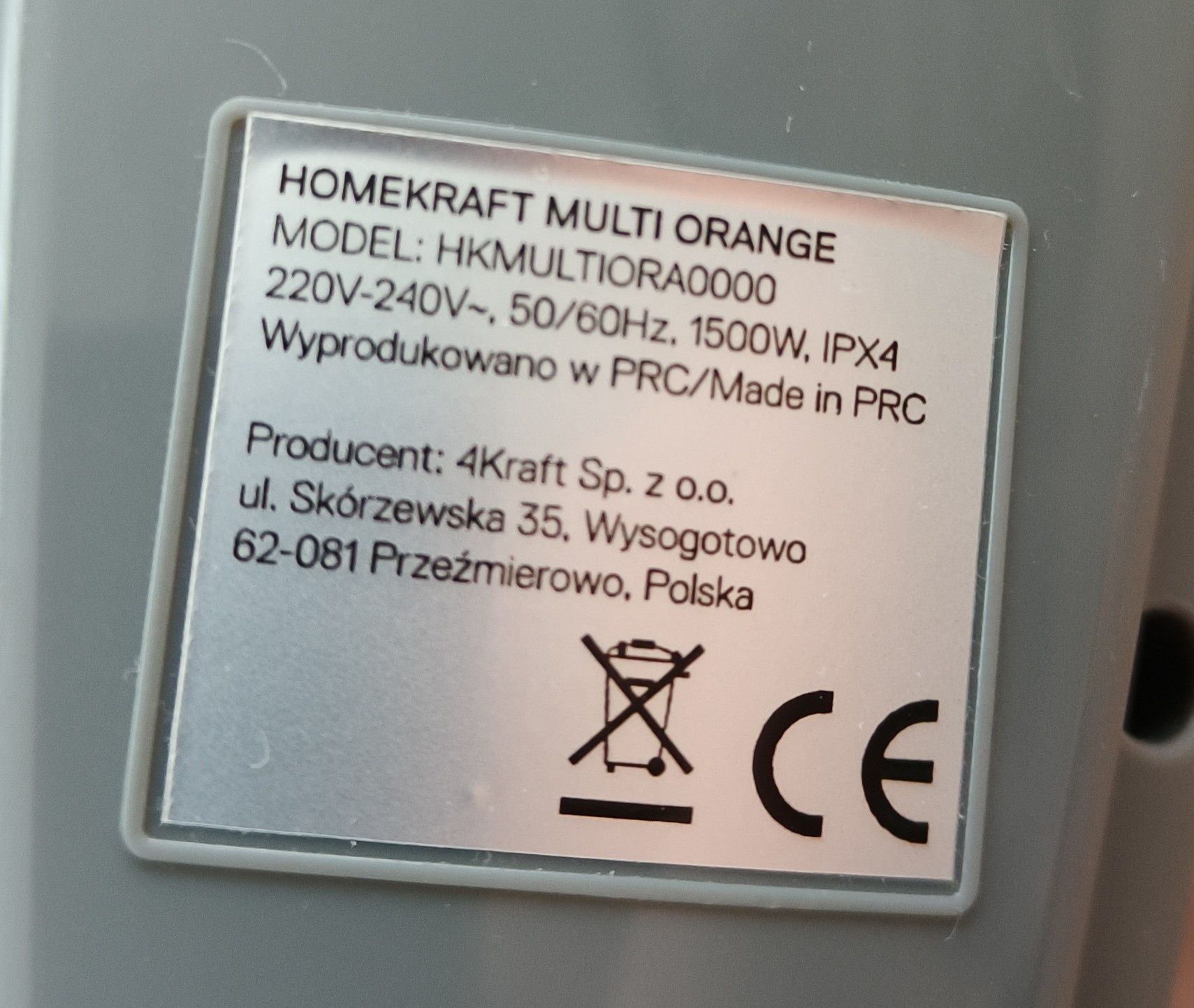 Mop parowy sieciowy Homekraft.