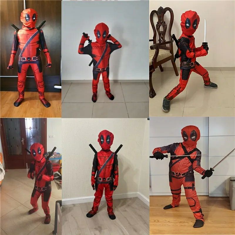 Fato e Máscara Deadpool Crianças e Adultos