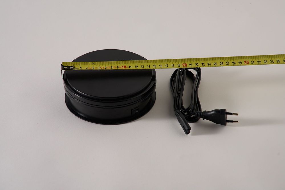 Base rotativa elétrica, para exposição ou fotografia