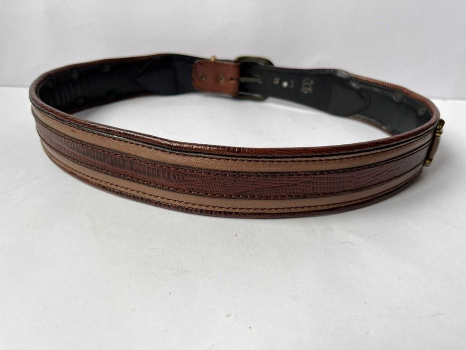 Вінтажний ремінь Garmann, Іспанія, натуральна шкіра, 80-ті. (73-78см)