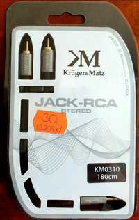 Kabel 2 x RCA stereo wtyk jack 3.5 180 cm