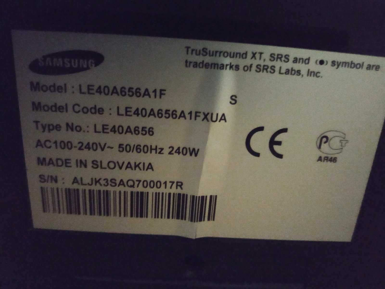 Телевізор Samsung LE40A656A1FXUA