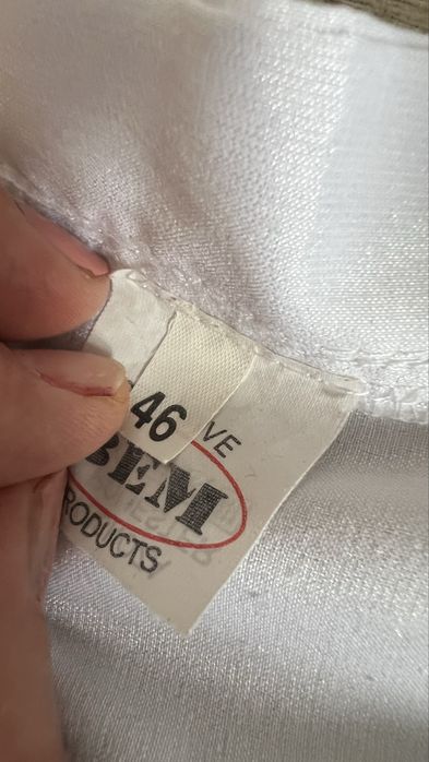 bluzka damsja tetro xxl biala z granatowymi wstawkami lato