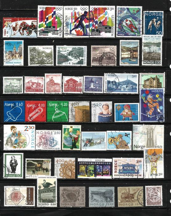 Марки  Норвегии   295 шт. 1877-2004 г   №1291