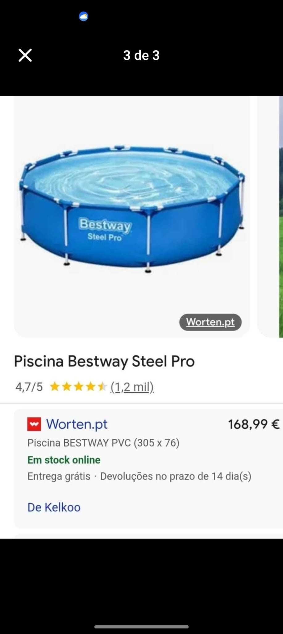 Piscina Bestway Steel Pro 3.05m NOVA, selada e com motor de filtragem!
