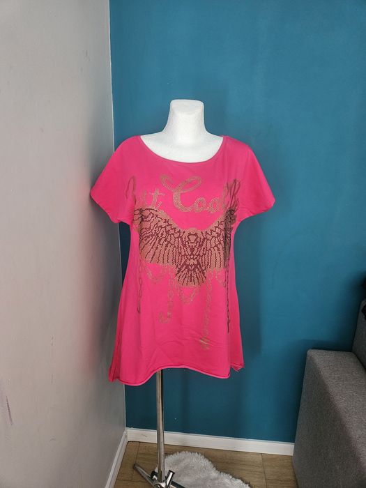 Tunika bluzka róż orzeł cyrkonie l napis hit butik