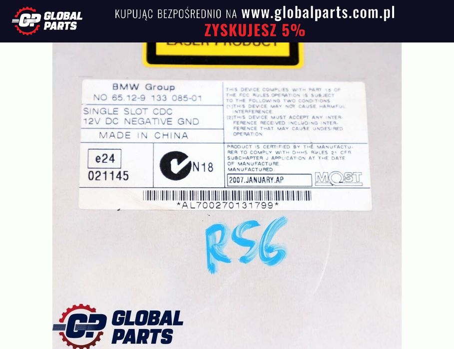 BMW X5 E70 Z4 E89 Zmieniarka Płyt CD