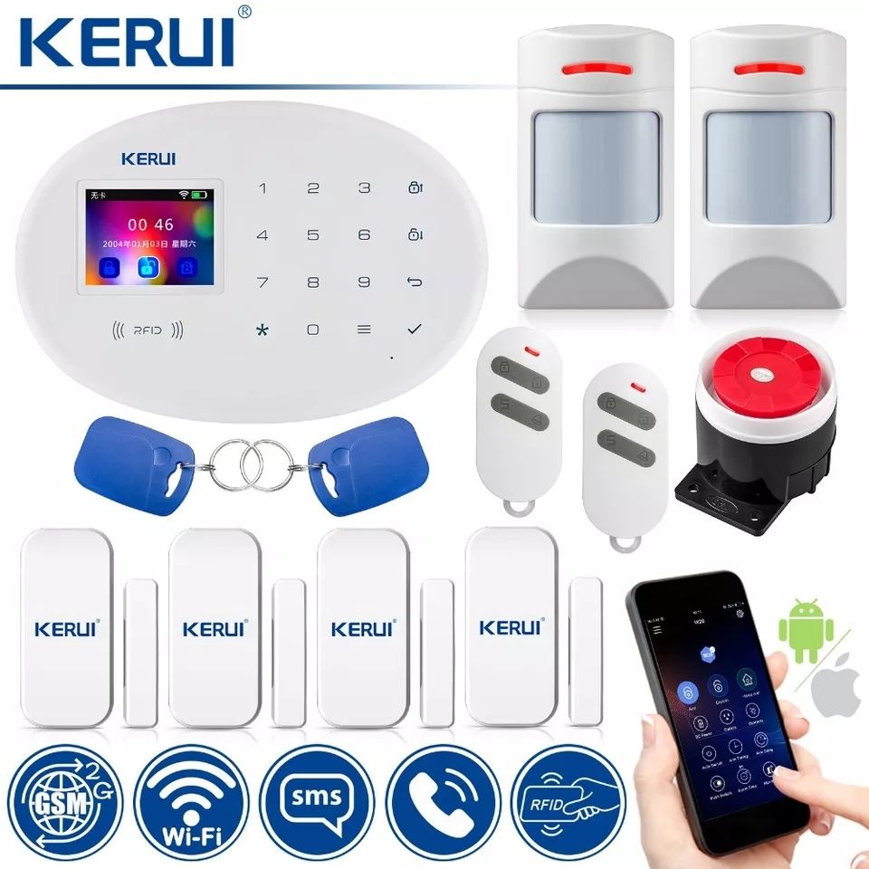 Сигнализация Kerui W20 .  GSM  и  WIFI