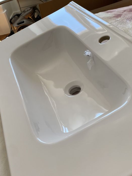 Lavatório Cerâmica Novo, de Encastrar, para Móvel de 80cm