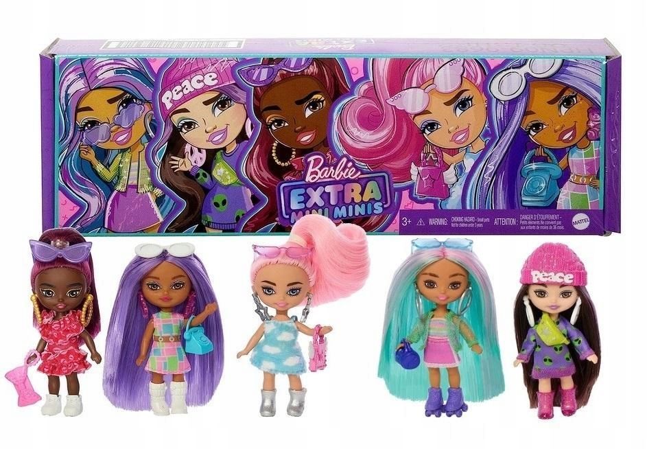 Extra Mini Minis Lalki 5-pak Hpn09, Mattel