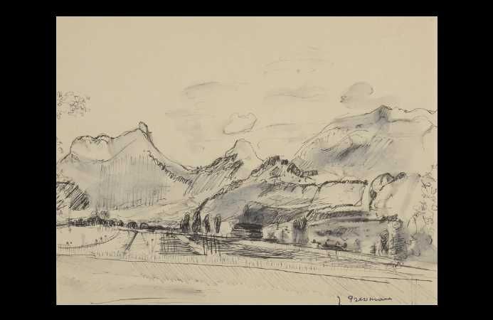 Joseph Pressmane (1904 - 1967) - École de Paris - Oryg. rysunek sygn.