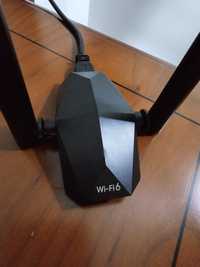 Adaptador Wi-Fi 6 com antenas