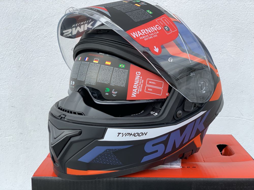 Kask motocyklowy SMK typhoon rozmiar XL, Blenda, Certyfikat EU!