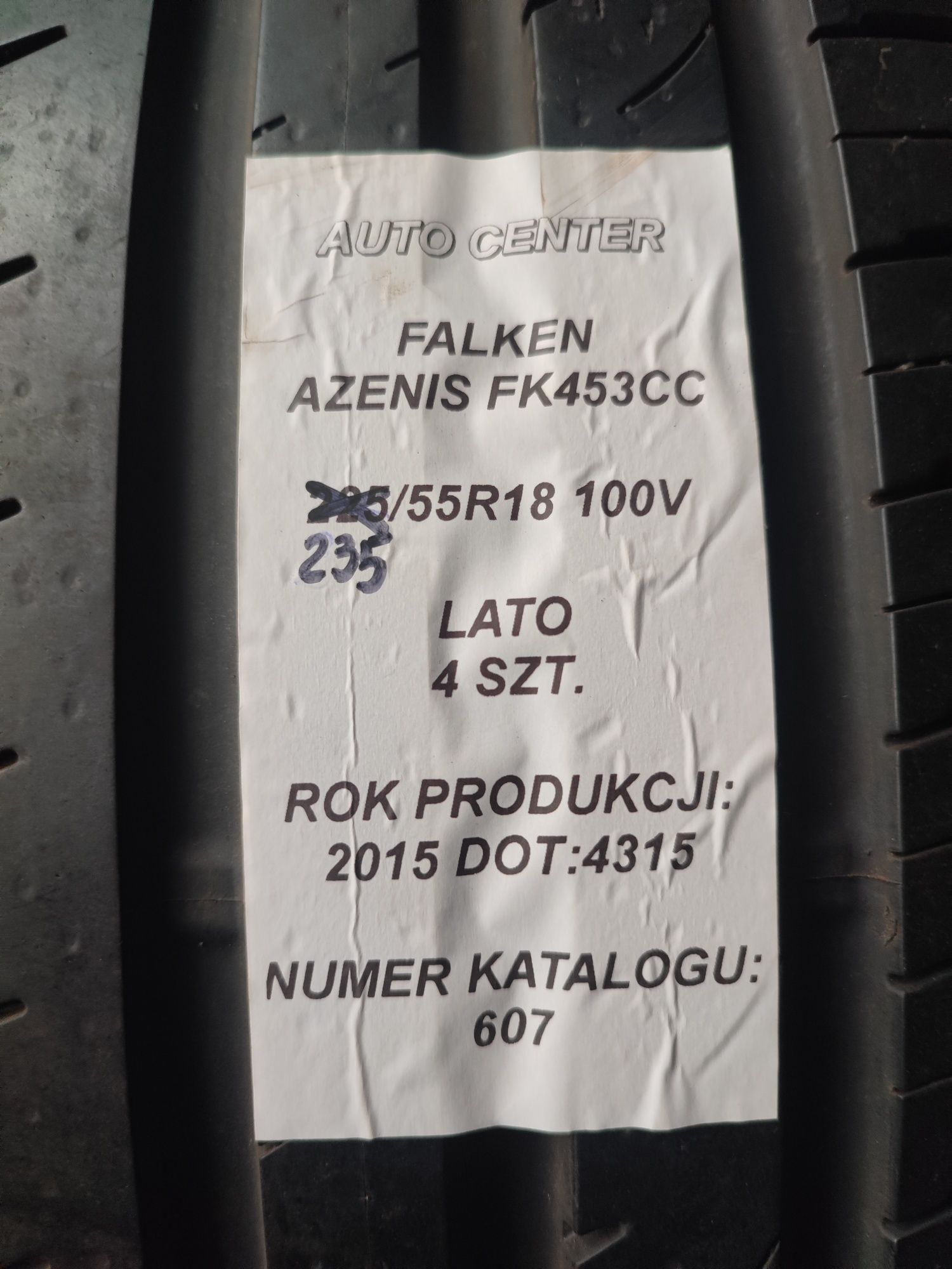 Opony letnie 235/55R18 100V Falken Azenis FK453CC | Komplet