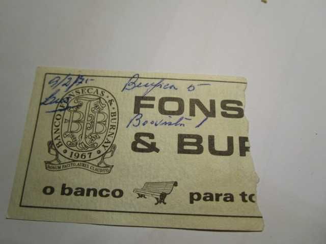bilhete futebol benfica vs Boavista 1975
