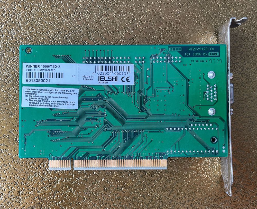 Stara karta graficzna PCI Elsa Winner 1000/T2D-2
