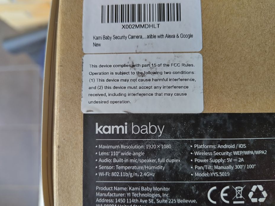 Câmera para bebe Kami baby