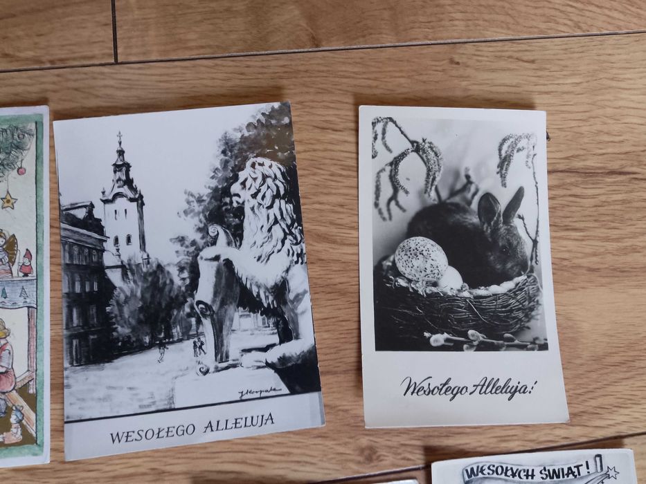stare pocztówki kartki pocztowe świąteczne polskie i niemieckie
