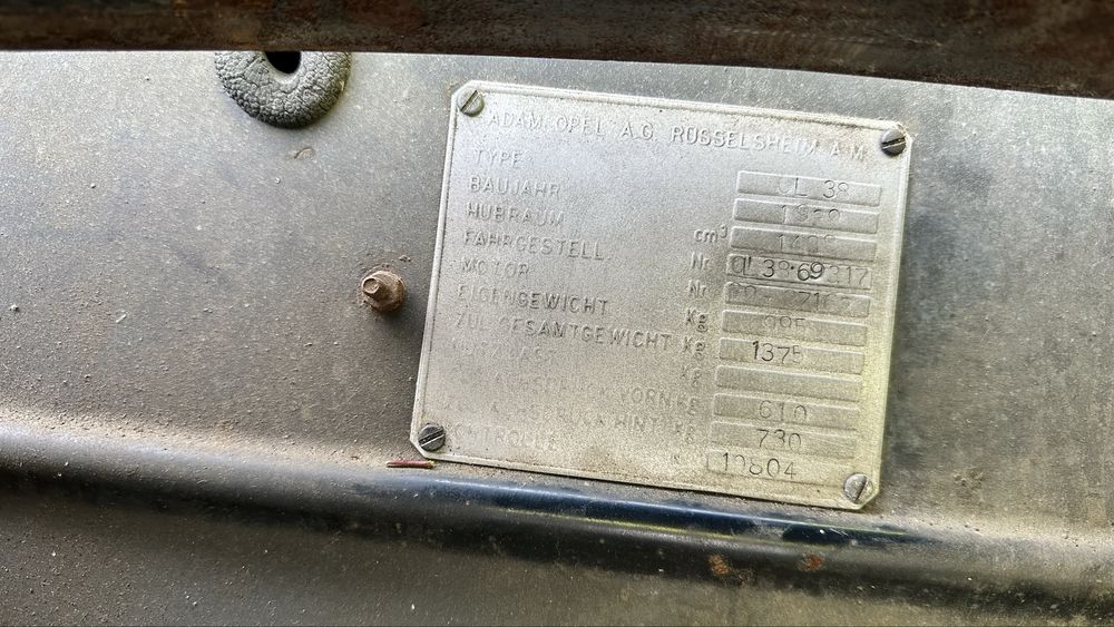 Auto zabytkowe Opel olimpia 1939 zabytek
