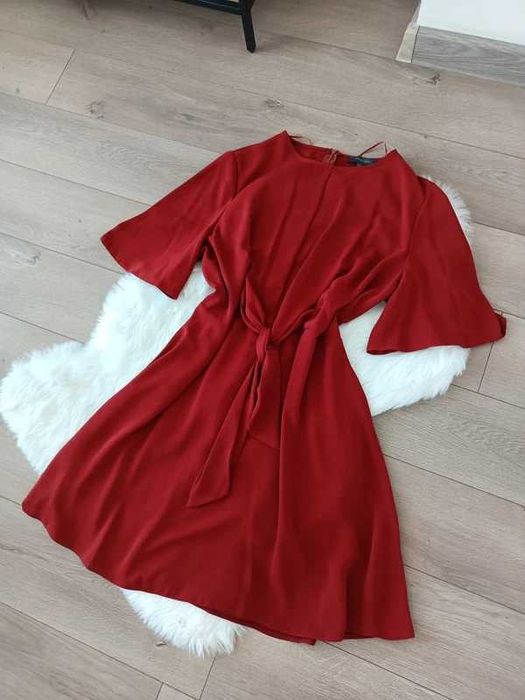 przepiękna, elegancka ruda sukienka 2XL-3XL