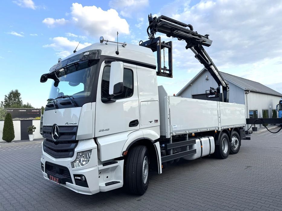 Mercedes-Benz Actros 2548 6x2 z HDS ATLAS 210.2, oś skrętna + przyczepa Schwarzmuller  Mercedes-Benz Actros 2548 6x2 z HDS Atlas 210.2 + przyczepa Schwazmull