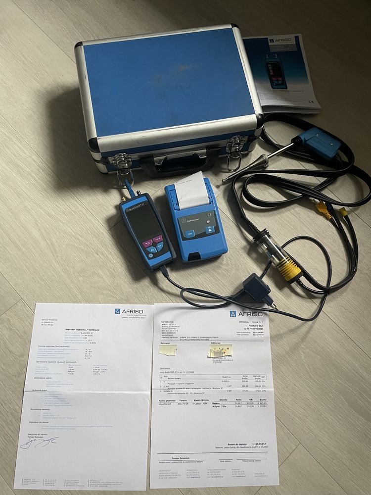 Analizator spalin Bluelyzer ST, O2, CO  drukarka Afriso